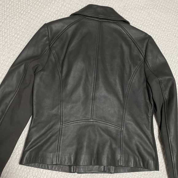 Final price 🔥NWT SAM EDELMAN Lambskin Leather Moto Jacket, M - Picture 3 of 7